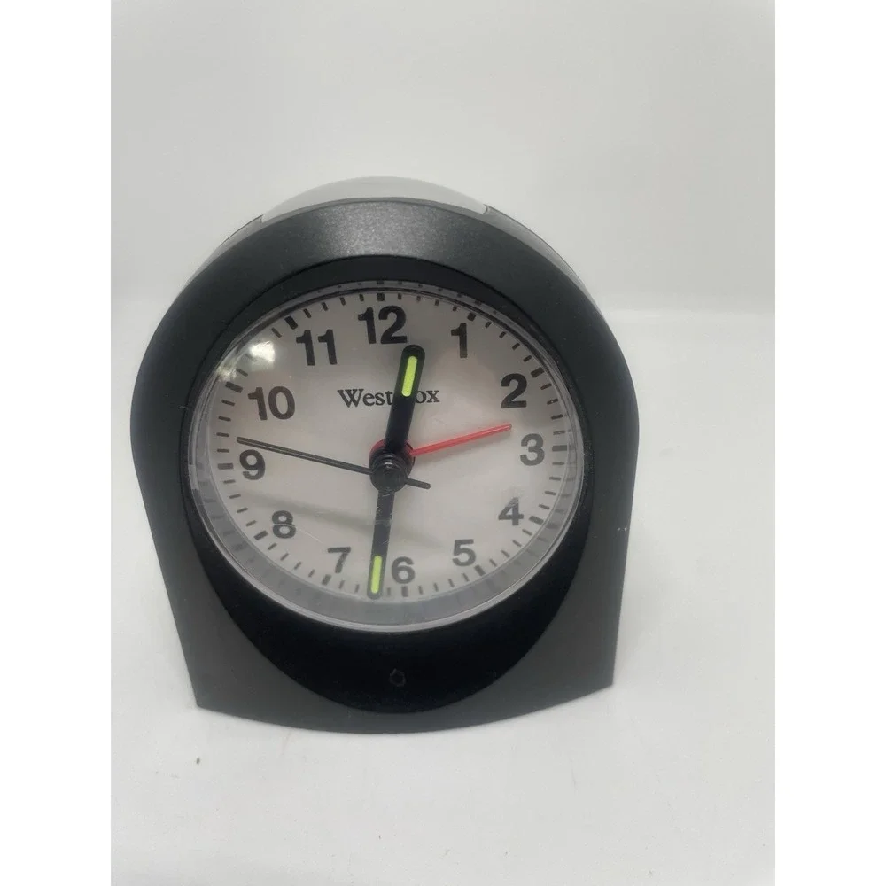 Westclox 3 in. ‎ Black Alarm Clock Analog